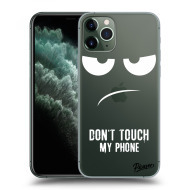 Picasee Silikónový prehľadný obal pre Apple iPhone 11 Pro - Don't Touch My Phone - cena, porovnanie