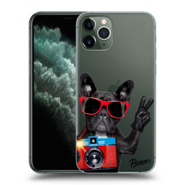 Picasee Silikónový prehľadný obal pre Apple iPhone 11 Pro - French Bulldog