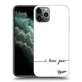 Picasee Silikónový prehľadný obal pre Apple iPhone 11 Pro - I love you