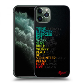 Picasee Silikónový čierny obal pre Apple iPhone 11 Pro - Motto life