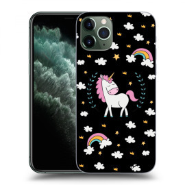 Picasee Silikónový čierny obal pre Apple iPhone 11 Pro - Unicorn star heaven