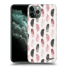 Picasee Silikónový čierny obal pre Apple iPhone 11 Pro Max - Feather 2