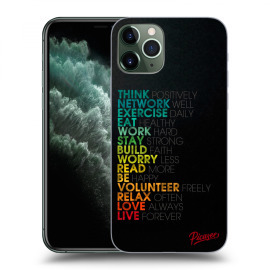 Picasee Silikónový čierny obal pre Apple iPhone 11 Pro Max - Motto life