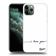 Picasee Silikónový čierny obal pre Apple iPhone 11 Pro Max - I love you - cena, porovnanie