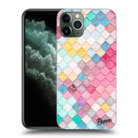 Picasee Silikónový čierny obal pre Apple iPhone 11 Pro Max - Colorful roof