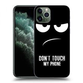 Picasee Silikónový čierny obal pre Apple iPhone 11 Pro Max - Don't Touch My Phone