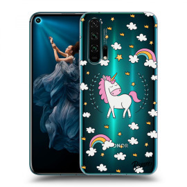 Picasee Silikónový prehľadný obal pre Honor 20 Pro - Unicorn star heaven