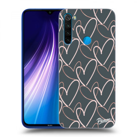 Picasee Silikónový prehľadný obal pre Xiaomi Redmi Note 8 - Lots of love