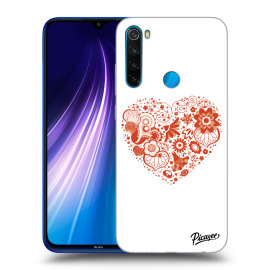 Picasee Silikónový čierny obal pre Xiaomi Redmi Note 8 - Big heart