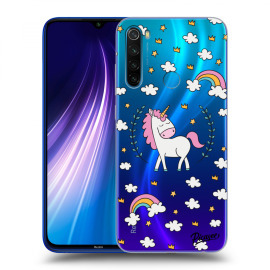 Picasee Silikónový prehľadný obal pre Xiaomi Redmi Note 8 - Unicorn star heaven