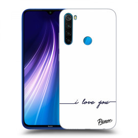 Picasee Silikónový prehľadný obal pre Xiaomi Redmi Note 8 - I love you