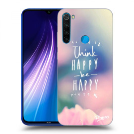 Picasee Silikónový čierny obal pre Xiaomi Redmi Note 8 - Think happy be happy