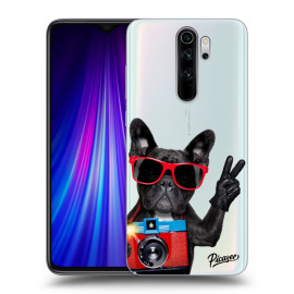 Picasee Silikónový prehľadný obal pre Xiaomi Redmi Note 8 Pro - French Bulldog