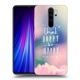 Picasee Silikónový čierny obal pre Xiaomi Redmi Note 8 Pro - Think happy be happy