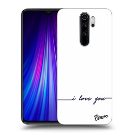 Picasee Silikónový čierny obal pre Xiaomi Redmi Note 8 Pro - I love you