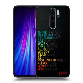 Picasee Silikónový čierny obal pre Xiaomi Redmi Note 8 Pro - Motto life