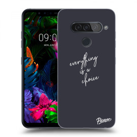 Picasee Silikónový prehľadný obal pre LG G8s ThinQ - Everything is a choice