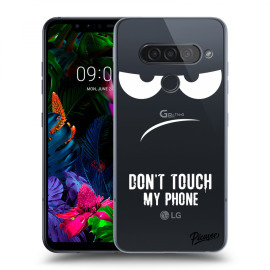 Picasee Silikónový prehľadný obal pre LG G8s ThinQ - Don't Touch My Phone