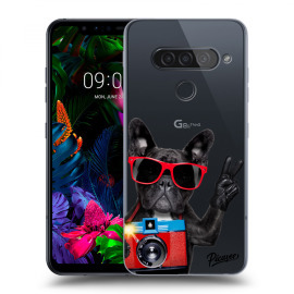 Picasee Silikónový prehľadný obal pre LG G8s ThinQ - French Bulldog