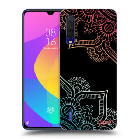 Picasee Silikónový čierny obal pre Xiaomi Mi 9 Lite - Flowers pattern