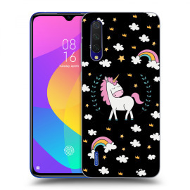 Picasee Silikónový čierny obal pre Xiaomi Mi 9 Lite - Unicorn star heaven