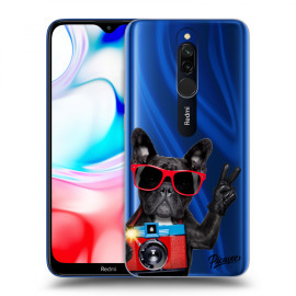 Picasee Silikónový prehľadný obal pre Xiaomi Redmi 8 - French Bulldog