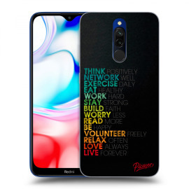 Picasee Silikónový prehľadný obal pre Xiaomi Redmi 8 - Motto life