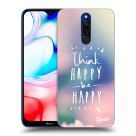 Picasee Silikónový prehľadný obal pre Xiaomi Redmi 8 - Think happy be happy