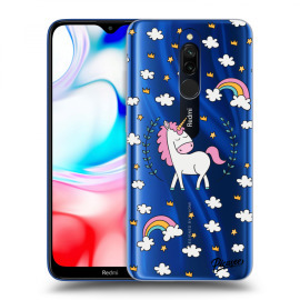 Picasee Silikónový prehľadný obal pre Xiaomi Redmi 8 - Unicorn star heaven