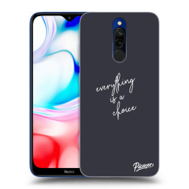 Picasee Silikónový prehľadný obal pre Xiaomi Redmi 8 - Everything is a choice