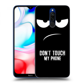 Picasee Silikónový čierny obal pre Xiaomi Redmi 8 - Don't Touch My Phone