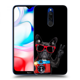 Picasee Silikónový čierny obal pre Xiaomi Redmi 8 - French Bulldog