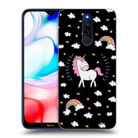 Picasee Silikónový čierny obal pre Xiaomi Redmi 8 - Unicorn star heaven