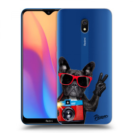 Picasee Silikónový prehľadný obal pre Xiaomi Redmi 8A - French Bulldog