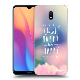 Picasee Silikónový prehľadný obal pre Xiaomi Redmi 8A - Think happy be happy