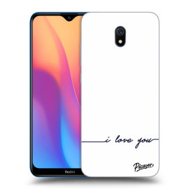 Picasee Silikónový prehľadný obal pre Xiaomi Redmi 8A - I love you