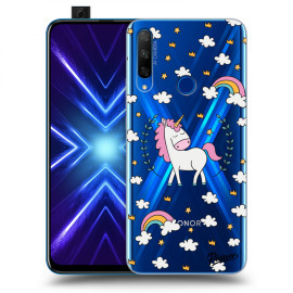 Picasee Silikónový prehľadný obal pre Honor 9X - Unicorn star heaven