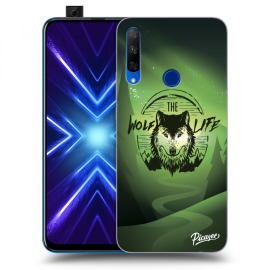 Picasee Silikónový prehľadný obal pre Honor 9X - Wolf life