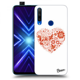 Picasee Silikónový prehľadný obal pre Honor 9X - Big heart