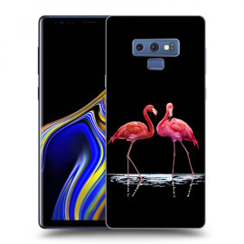 Picasee Silikónový čierny obal pre Samsung Galaxy Note 9 N960F - Flamingos couple