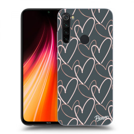 Picasee Silikónový čierny obal pre Xiaomi Redmi Note 8T - Lots of love