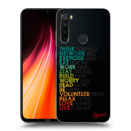 Picasee Silikónový čierny obal pre Xiaomi Redmi Note 8T - Motto life