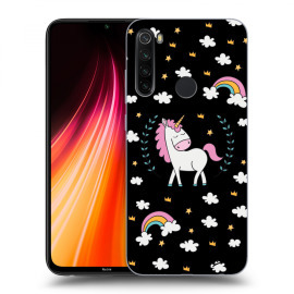 Picasee Silikónový čierny obal pre Xiaomi Redmi Note 8T - Unicorn star heaven