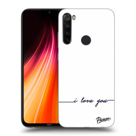 Picasee Silikónový čierny obal pre Xiaomi Redmi Note 8T - I love you