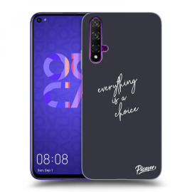 Picasee Silikónový prehľadný obal pre Huawei Nova 5T - Everything is a choice