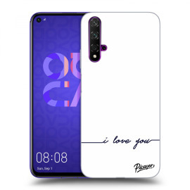 Picasee Silikónový prehľadný obal pre Huawei Nova 5T - I love you