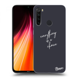 Picasee Silikónový prehľadný obal pre Xiaomi Redmi Note 8T - Everything is a choice