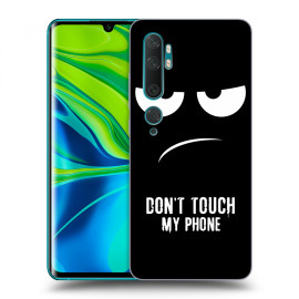 Picasee Silikónový čierny obal pre Xiaomi Mi Note 10 (Pro) - Don't Touch My Phone