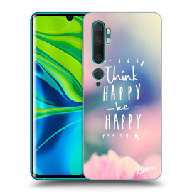 Picasee Silikónový čierny obal pre Xiaomi Mi Note 10 (Pro) - Think happy be happy