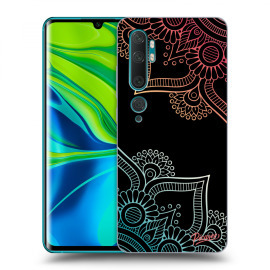 Picasee Silikónový čierny obal pre Xiaomi Mi Note 10 (Pro) - Flowers pattern